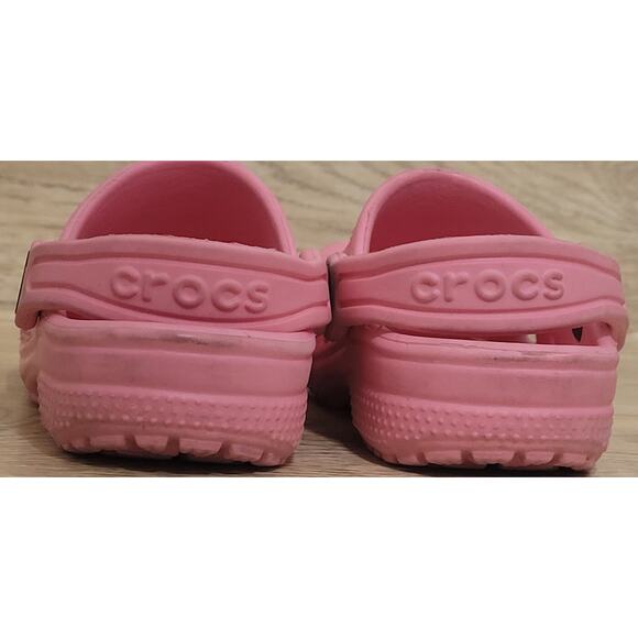 Crocs Bright Pink Traditional Classic Clogs Slip on Sandals Childs Size C7 - Picture 5 of 6